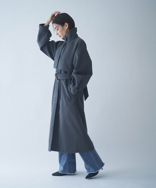 Remind me and forever(リマインドミーアンドフォーエバー)の「アレンジカラーロングコート(チェスターコート・レディース・ブラック/アイボリー/ブラウン/チャコールグレー・FREE)」の12枚目の写真