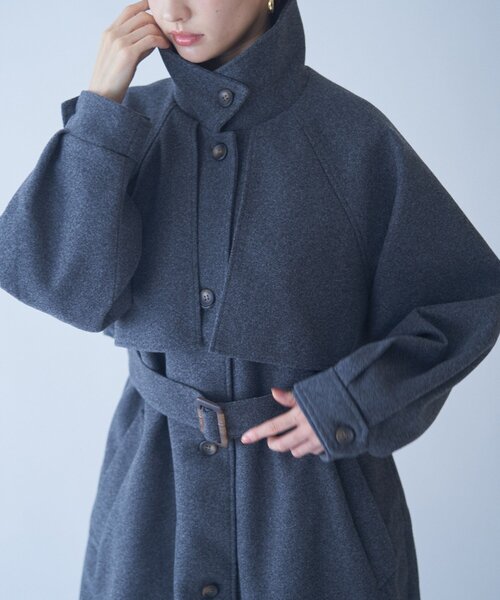 Remind me and forever(リマインドミーアンドフォーエバー)の「アレンジカラーロングコート(チェスターコート・レディース・ブラック/アイボリー/ブラウン/チャコールグレー・FREE)」の14枚目の写真