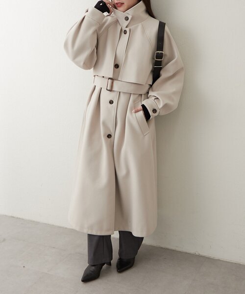 Remind me and forever(リマインドミーアンドフォーエバー)の「アレンジカラーロングコート(チェスターコート・レディース・ブラック/アイボリー/ブラウン/チャコールグレー・FREE)」の21枚目の写真