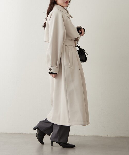 Remind me and forever(リマインドミーアンドフォーエバー)の「アレンジカラーロングコート(チェスターコート・レディース・ブラック/アイボリー/ブラウン/チャコールグレー・FREE)」の22枚目の写真