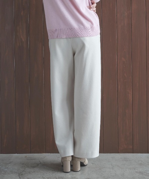 STUDIO PICONE(スタジオピッコーネ)の「ウールライク保温ワイドパンツ(その他パンツ・レディース・ライトオレンジ系/キャメル/ライトブルー/ベージュ・M/LL/L)」の10枚目の写真