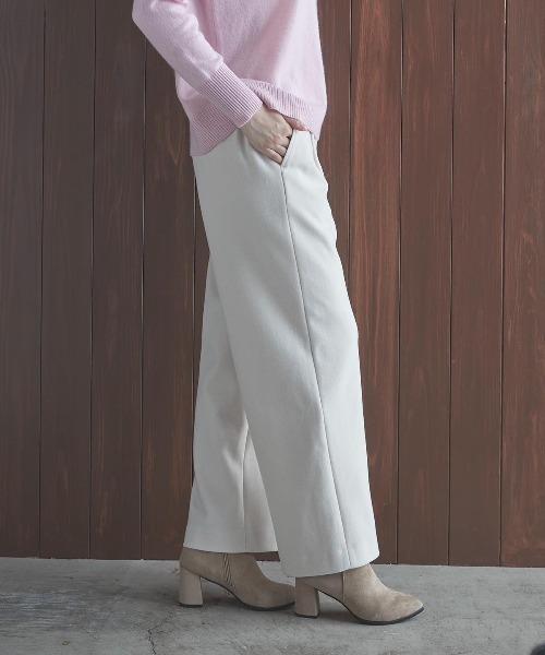 STUDIO PICONE(スタジオピッコーネ)の「ウールライク保温ワイドパンツ(その他パンツ・レディース・ライトオレンジ系/キャメル/ライトブルー/ベージュ・M/LL/L)」の11枚目の写真