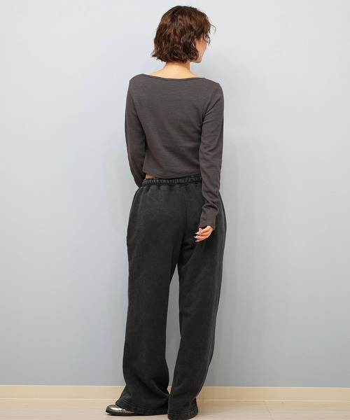 BILLABONG(ビラボン)の「BILLABONG/ビラボン ロンT ショート丈 BF014-058(Tシャツ/カットソー・レディース・スミクロ/オフホワイト・L/M)」の15枚目の写真