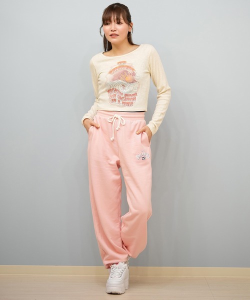 BILLABONG(ビラボン)の「BILLABONG/ビラボン ロンT ショート丈 BF014-058(Tシャツ/カットソー・レディース・スミクロ/オフホワイト・L/M)」の5枚目の写真