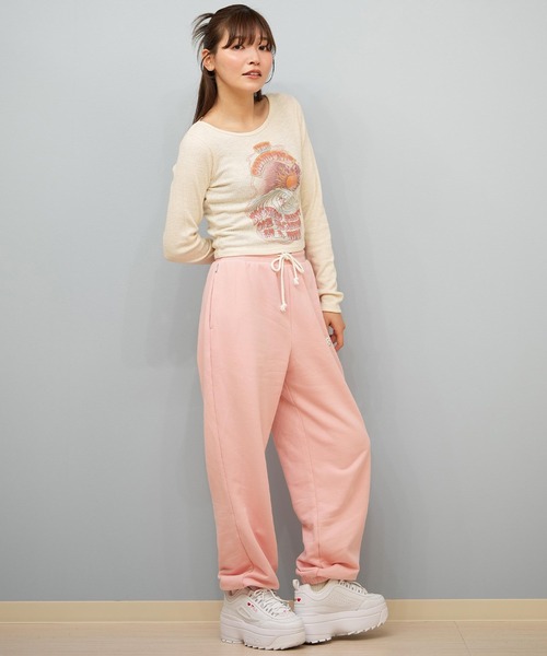 BILLABONG(ビラボン)の「BILLABONG/ビラボン ロンT ショート丈 BF014-058(Tシャツ/カットソー・レディース・スミクロ/オフホワイト・L/M)」の8枚目の写真