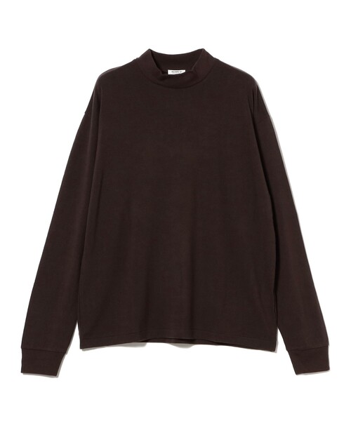 セール】ウール モックネック コンフォートフィット ロングスリーブ T