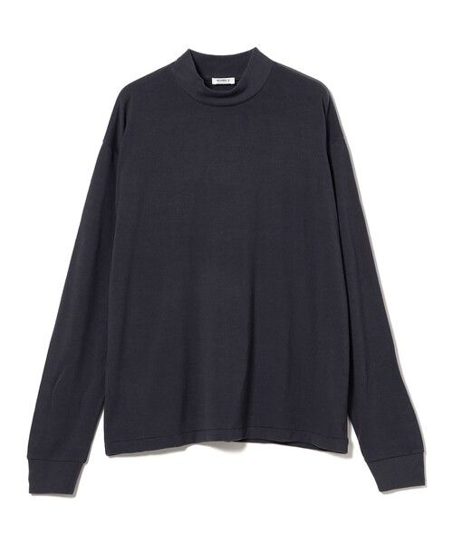 BEAMS F（ビームスエフ）の「ウール モックネック コンフォートフィット ロングスリーブ Tシャツ（Tシャツ/カットソー・メンズ・チャコールグレー/ブラウン/ブラック・XL/M/S/L）」の2枚目の写真