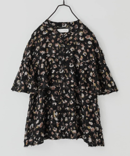 n'OrLABEL（ノアールレーベル）の「『カットジャカードプリントフレア袖ブラウス』（シャツ/ブラウス・レディース・ベージュ/グリーン/ブラック・1/2）」の18枚目の写真