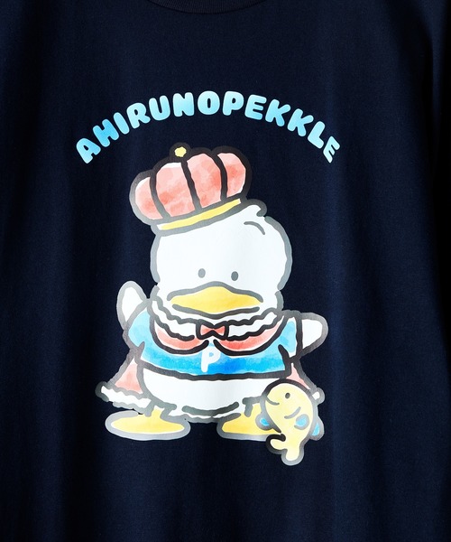 sanrio（サンリオ）の「【 sanrio / サンリオ 】あひるのペックル 35th Anniversary　35周年記念　Tシャツ　WNI（Tシャツ/カットソー・レディース・ネイビー/ホワイト・FREE）」の3枚目の写真