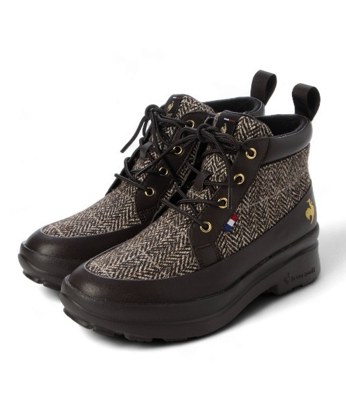 le coq sportif（ルコックスポルティフ）の「【レイン対応】レースアップショートブーツ（LCS メリベル）（ブーツ・レディース・その他2/ブラック・LL/L/M）」の2枚目の写真