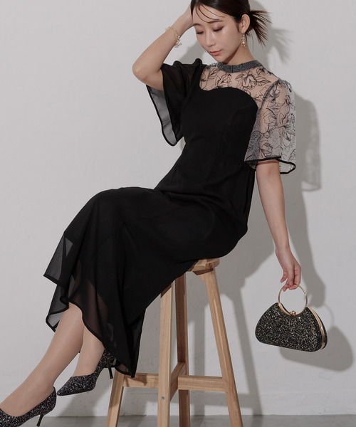 birei(ビレイ)の「ウェーブカットマーメイドドレス(ドレス・レディース・チャコール/ブラック・M)」の19枚目の写真