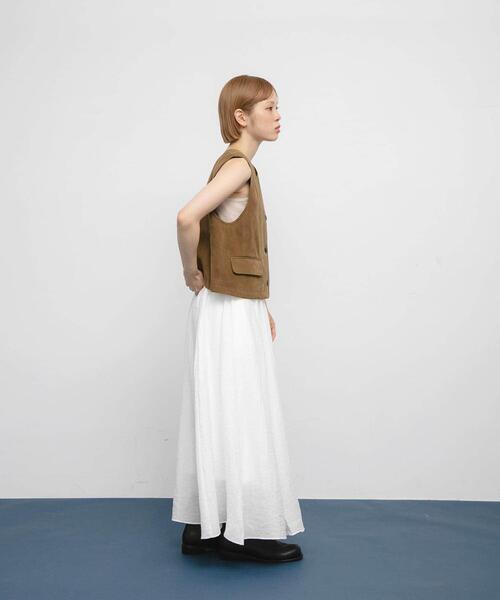 KBF（ケイビーエフ）の「ミニマルベスト（その他アウター・レディース・キャメル/ダークブラウン・ONE）」の7枚目の写真