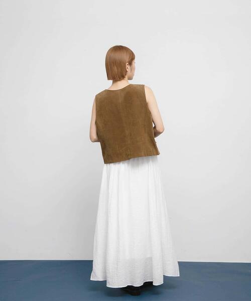 KBF（ケイビーエフ）の「ミニマルベスト（その他アウター・レディース・キャメル/ダークブラウン・ONE）」の8枚目の写真