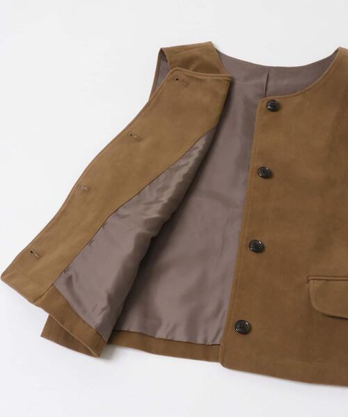 KBF（ケイビーエフ）の「ミニマルベスト（その他アウター・レディース・キャメル/ダークブラウン・ONE）」の10枚目の写真