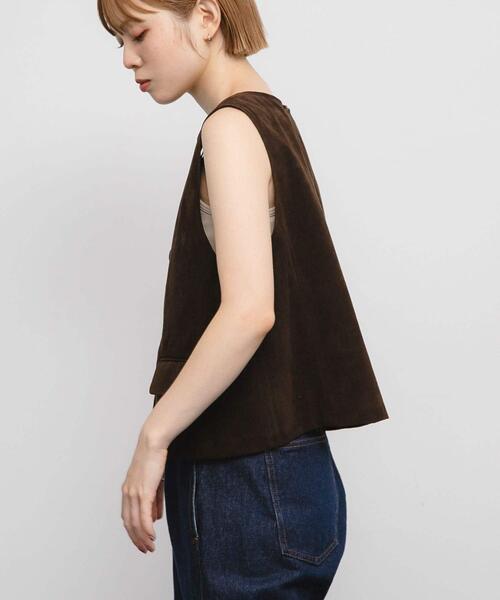 KBF（ケイビーエフ）の「ミニマルベスト（その他アウター・レディース・キャメル/ダークブラウン・ONE）」の16枚目の写真