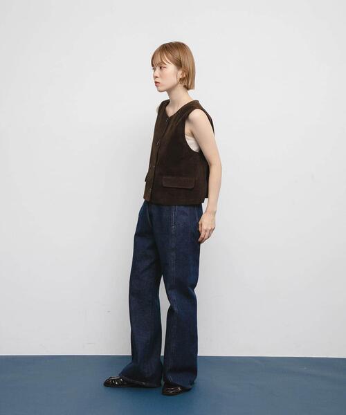 KBF（ケイビーエフ）の「ミニマルベスト（その他アウター・レディース・キャメル/ダークブラウン・ONE）」の19枚目の写真
