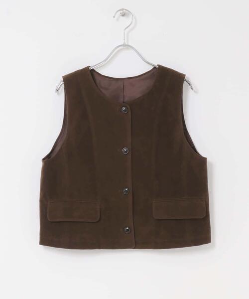 KBF（ケイビーエフ）の「ミニマルベスト（その他アウター・レディース・キャメル/ダークブラウン・ONE）」の22枚目の写真