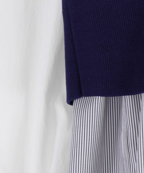 UN3D.（アンスリード）の「UN3D./アンスリード/KNIT VEST DOCKING SHIRT/ニットベストドッキングシャツ（シャツ/ブラウス・レディース・グレー/その他・36）」の10枚目の写真