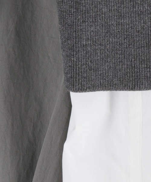 UN3D.（アンスリード）の「UN3D./アンスリード/KNIT VEST DOCKING SHIRT/ニットベストドッキングシャツ（シャツ/ブラウス・レディース・グレー/その他・36）」の11枚目の写真
