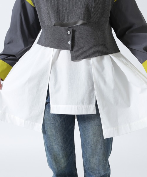 UN3D.（アンスリード）の「UN3D./アンスリード/KNIT VEST DOCKING SHIRT/ニットベストドッキングシャツ（シャツ/ブラウス・レディース・グレー/その他・36）」の16枚目の写真