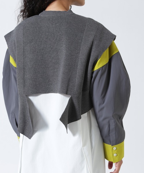 UN3D.（アンスリード）の「UN3D./アンスリード/KNIT VEST DOCKING SHIRT/ニットベストドッキングシャツ（シャツ/ブラウス・レディース・グレー/その他・36）」の17枚目の写真