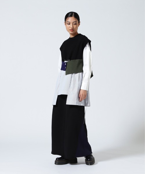 UN3D.（アンスリード）の「UN3D./アンスリード/KNIT VEST DOCKING SHIRT/ニットベストドッキングシャツ（シャツ/ブラウス・レディース・グレー/その他・36）」の22枚目の写真