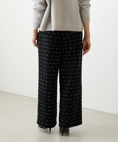 (新品未使用)ビアズリー　ドット　パンツ　0サイズ　ウエストリブドットパンツ BEARDSLEY ビアズリー 洗える シワになりにくい ドットパンツ 水玉