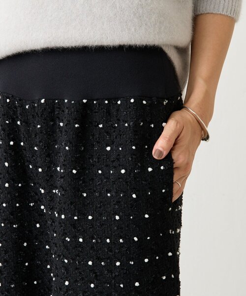 BEARDSLEY(ビアズリー)の「つぶつぶツイードウエストリブパンツ(その他パンツ・レディース・ブラック・0/1/2)」の6枚目の写真