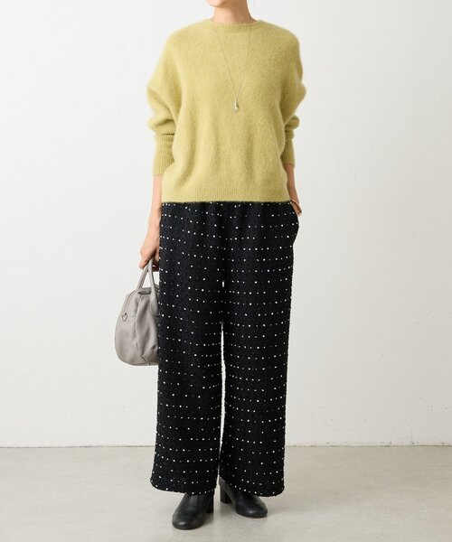 BEARDSLEY(ビアズリー)の「つぶつぶツイードウエストリブパンツ(その他パンツ・レディース・ブラック・0/1/2)」の10枚目の写真