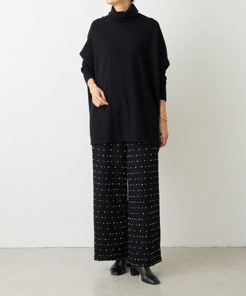 BEARDSLEY(ビアズリー)の「つぶつぶツイードウエストリブパンツ(その他パンツ・レディース・ブラック・0/1/2)」の14枚目の写真