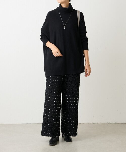 BEARDSLEY(ビアズリー)の「つぶつぶツイードウエストリブパンツ(その他パンツ・レディース・ブラック・0/1/2)」の16枚目の写真