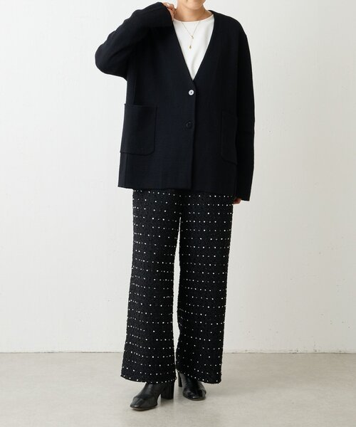 BEARDSLEY(ビアズリー)の「つぶつぶツイードウエストリブパンツ(その他パンツ・レディース・ブラック・0/1/2)」の17枚目の写真