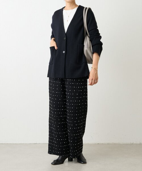 BEARDSLEY(ビアズリー)の「つぶつぶツイードウエストリブパンツ(その他パンツ・レディース・ブラック・0/1/2)」の18枚目の写真