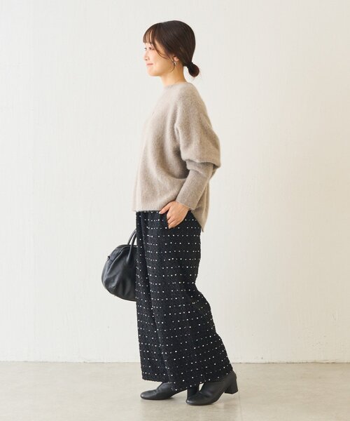BEARDSLEY(ビアズリー)の「つぶつぶツイードウエストリブパンツ(その他パンツ・レディース・ブラック・0/1/2)」の20枚目の写真
