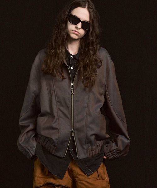 UNISEX》4 Colors Chambray Washable Wool Prime-Over Blouson/4色