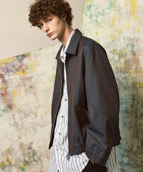 UNISEX》4 Colors Chambray Washable Wool Prime-Over Blouson/4色