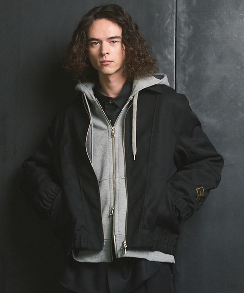 UNISEX》4 Colors Chambray Washable Wool Prime-Over Blouson/4色