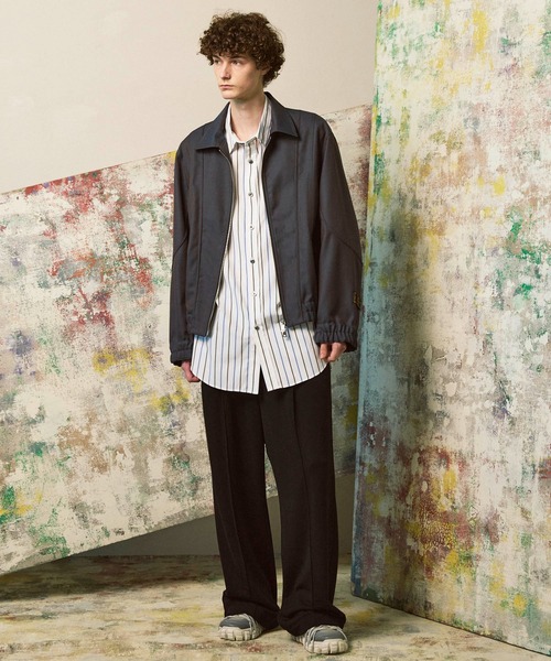 UNISEX》4 Colors Chambray Washable Wool Prime-Over Blouson/4色