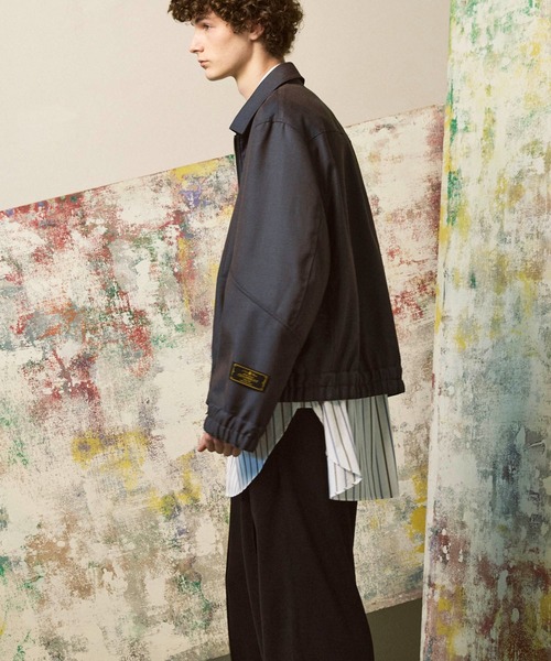 UNISEX》4 Colors Chambray Washable Wool Prime-Over Blouson/4色