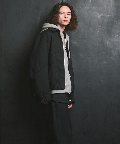 UNISEX》4 Colors Chambray Washable Wool Prime-Over Blouson/4色