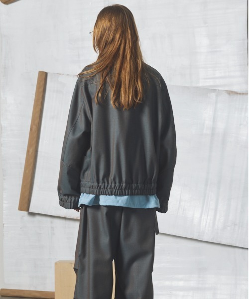 MAISON SPECIAL(メゾンスペシャル)の「《UNISEX》4 Colors Chambray Washable Wool Prime-Over Blouson/4色シャンブレーウォッシャブルウールプライムオーバーブルゾン【MAISON SPECIAL/メゾンスペシャル】(ブルゾン・メンズ・ブルー/グレー/ブラック/ライトブルー/ダークブラック/サックスブルー/チャコールグレー・0/1/2)」の16枚目の写真