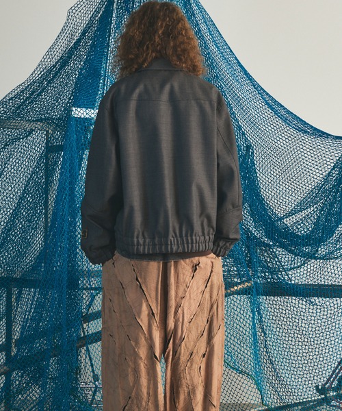 MAISON SPECIAL(メゾンスペシャル)の「《UNISEX》4 Colors Chambray Washable Wool Prime-Over Blouson/4色シャンブレーウォッシャブルウールプライムオーバーブルゾン【MAISON SPECIAL/メゾンスペシャル】(ブルゾン・メンズ・ブルー/グレー/ブラック/ライトブルー/ダークブラック/サックスブルー/チャコールグレー・0/1/2)」の22枚目の写真