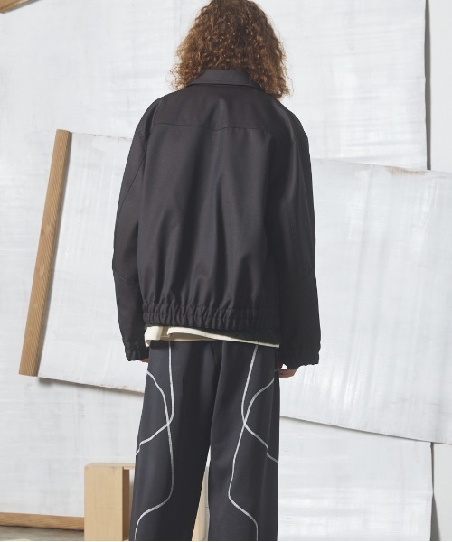 MAISON SPECIAL(メゾンスペシャル)の「《UNISEX》4 Colors Chambray Washable Wool Prime-Over Blouson/4色シャンブレーウォッシャブルウールプライムオーバーブルゾン【MAISON SPECIAL/メゾンスペシャル】(ブルゾン・メンズ・ブルー/グレー/ブラック/ライトブルー/ダークブラック/サックスブルー/チャコールグレー・0/1/2)」の19枚目の写真