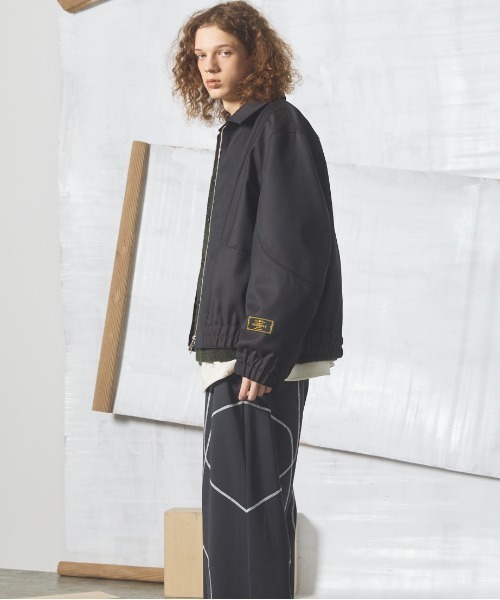 MAISON SPECIAL(メゾンスペシャル)の「《UNISEX》4 Colors Chambray Washable Wool Prime-Over Blouson/4色シャンブレーウォッシャブルウールプライムオーバーブルゾン【MAISON SPECIAL/メゾンスペシャル】(ブルゾン・メンズ・ブルー/グレー/ブラック/ライトブルー/ダークブラック/サックスブルー/チャコールグレー・0/1/2)」の18枚目の写真