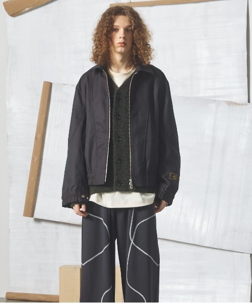 MAISON SPECIAL(メゾンスペシャル)の「《UNISEX》4 Colors Chambray Washable Wool Prime-Over Blouson/4色シャンブレーウォッシャブルウールプライムオーバーブルゾン【MAISON SPECIAL/メゾンスペシャル】(ブルゾン・メンズ・ブルー/グレー/ブラック/ライトブルー/ダークブラック/サックスブルー/チャコールグレー・0/1/2)」の17枚目の写真