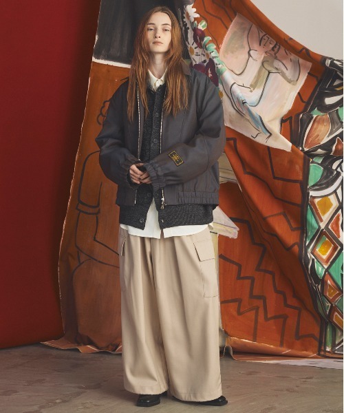 MAISON SPECIAL(メゾンスペシャル)の「《UNISEX》4 Colors Chambray Washable Wool Prime-Over Blouson/4色シャンブレーウォッシャブルウールプライムオーバーブルゾン【MAISON SPECIAL/メゾンスペシャル】(ブルゾン・メンズ・ブルー/グレー/ブラック/ライトブルー/ダークブラック/サックスブルー/チャコールグレー・0/1/2)」の12枚目の写真