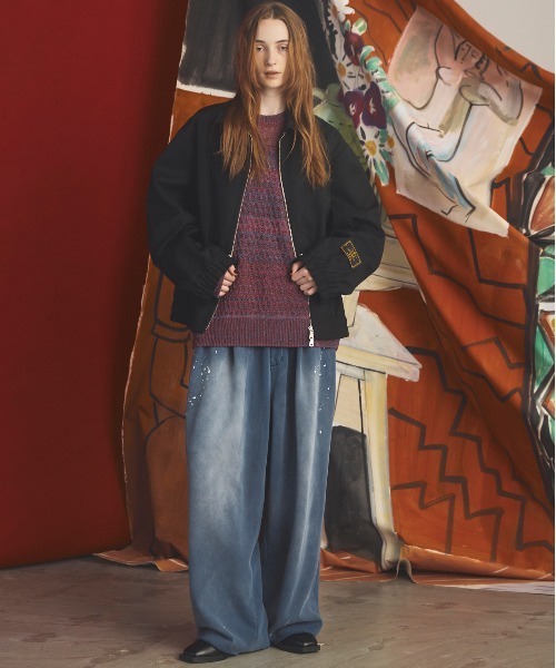 MAISON SPECIAL(メゾンスペシャル)の「《UNISEX》4 Colors Chambray Washable Wool Prime-Over Blouson/4色シャンブレーウォッシャブルウールプライムオーバーブルゾン【MAISON SPECIAL/メゾンスペシャル】(ブルゾン・メンズ・ブルー/グレー/ブラック/ライトブルー/ダークブラック/サックスブルー/チャコールグレー・0/1/2)」の13枚目の写真