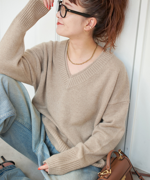 ウールカシミヤ Vネックニット（ニット/セーター）｜Spick & Span