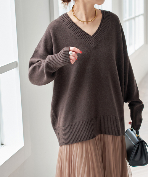 ウールカシミヤ Vネックニット（ニット/セーター）｜Spick & Span