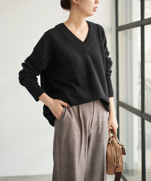 ウールカシミヤ Vネックニット（ニット/セーター）｜Spick & Span